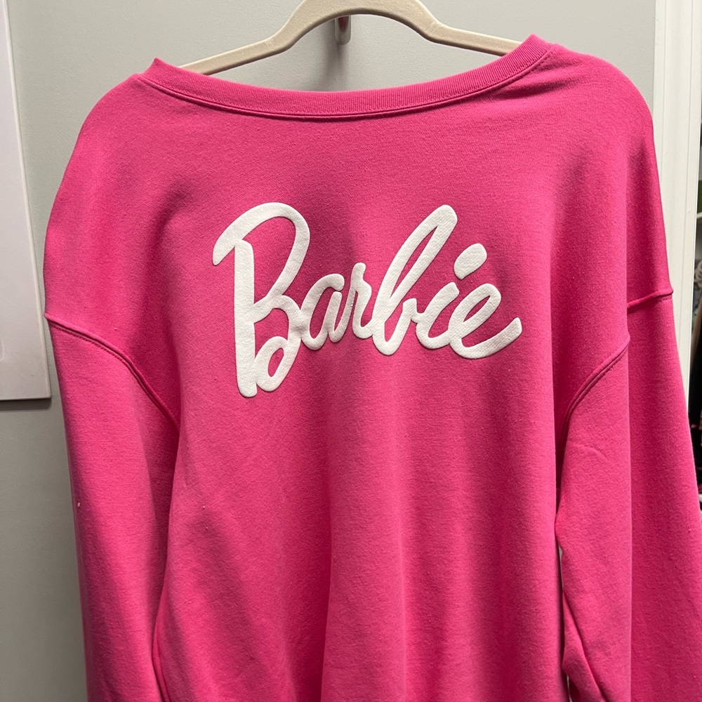 Brand new. Never worn Barbie sweatshirt. XL for an oversized comfy fit.